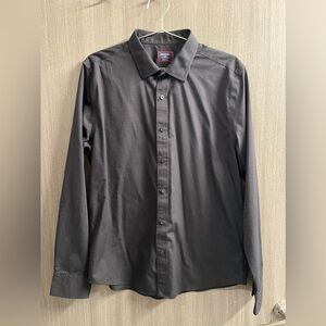 UNTUCKit Men's Wrinkle Free Black Stone Slim Shirt SIZE-LARGE